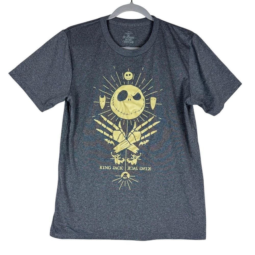 Disney Nightmare Before Christmas Shirt Mens XLโ Gray Jack Skellington Tee